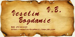 Veselin Bogdanić vizit kartica